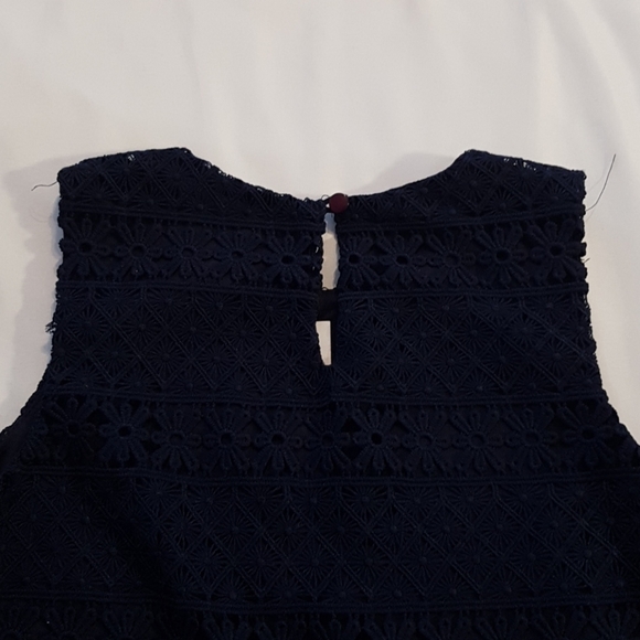 Monteau girl Blue overlay girls dressy top size 10/12 - Picture 4 of 6